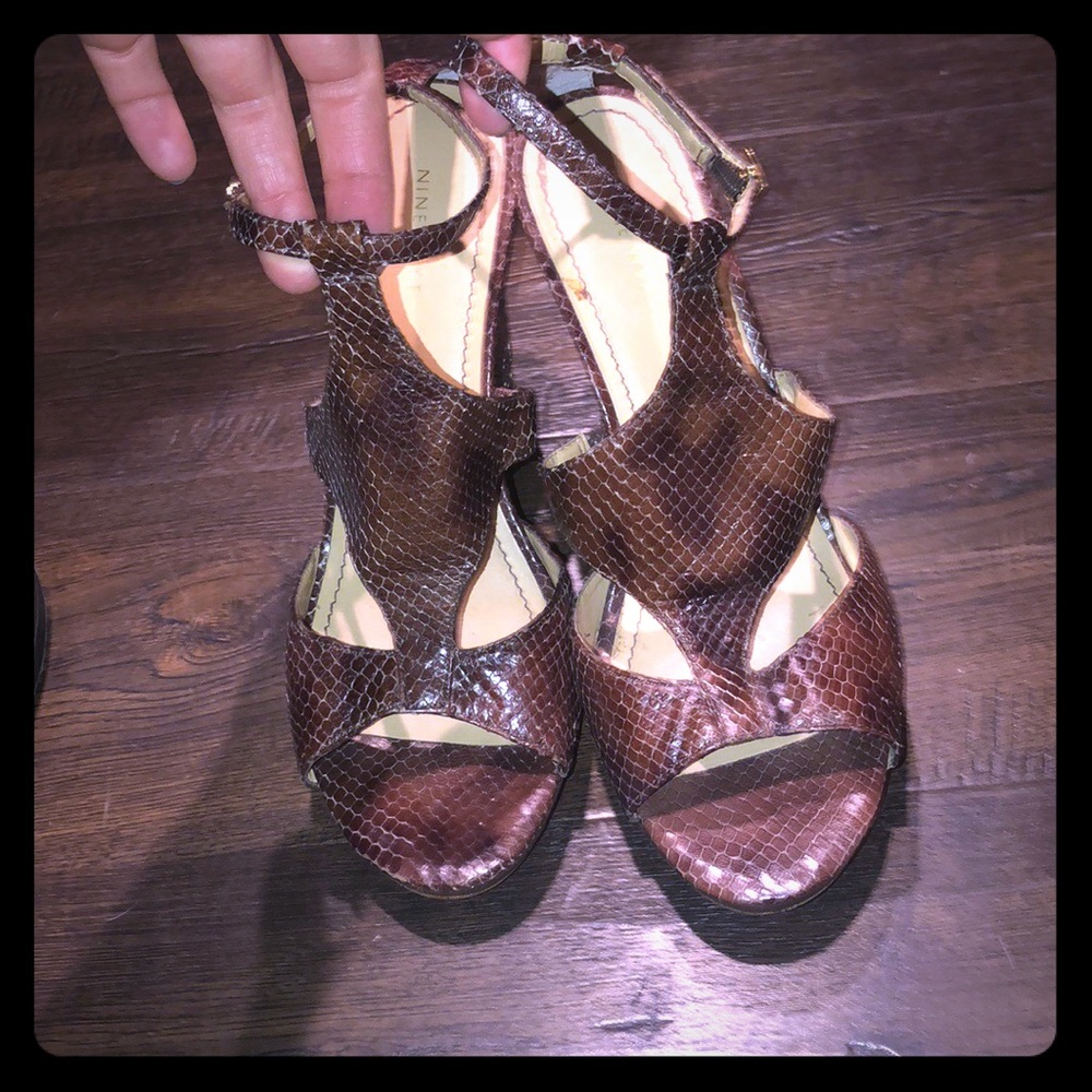 Nine West wedges worn once! Size 10